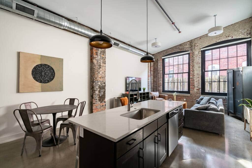 The Edison Loft Renovated Factory Short North Apartment in Columbus