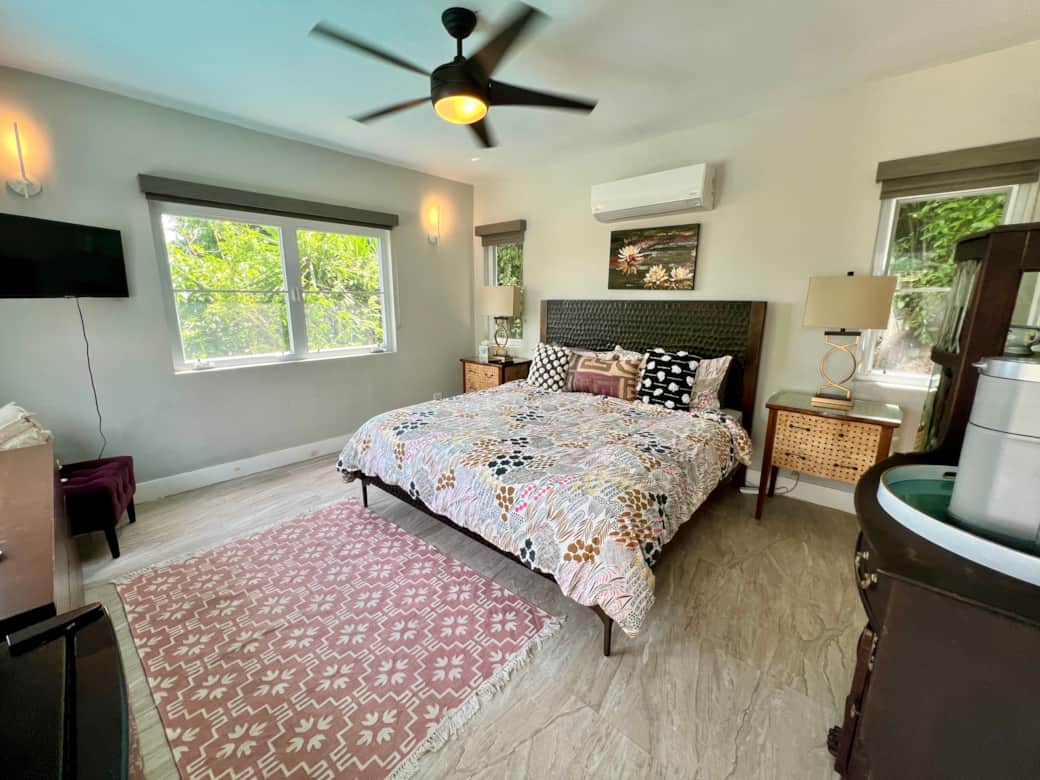 King bed with ocean view