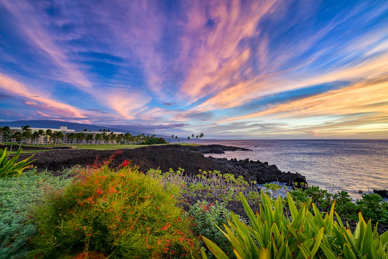 A-WE-SOME SUNSET VIEW of Oceanfront golf course.  WISH-WE-WERE-HERE AGAIN!!