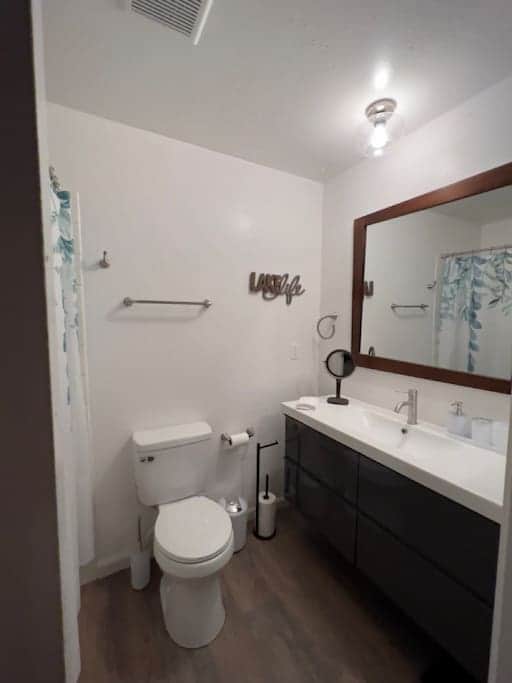 Master bedroom ensuite bathroom with tub and shower Master bedroom ensuite bathroom with tub and shower