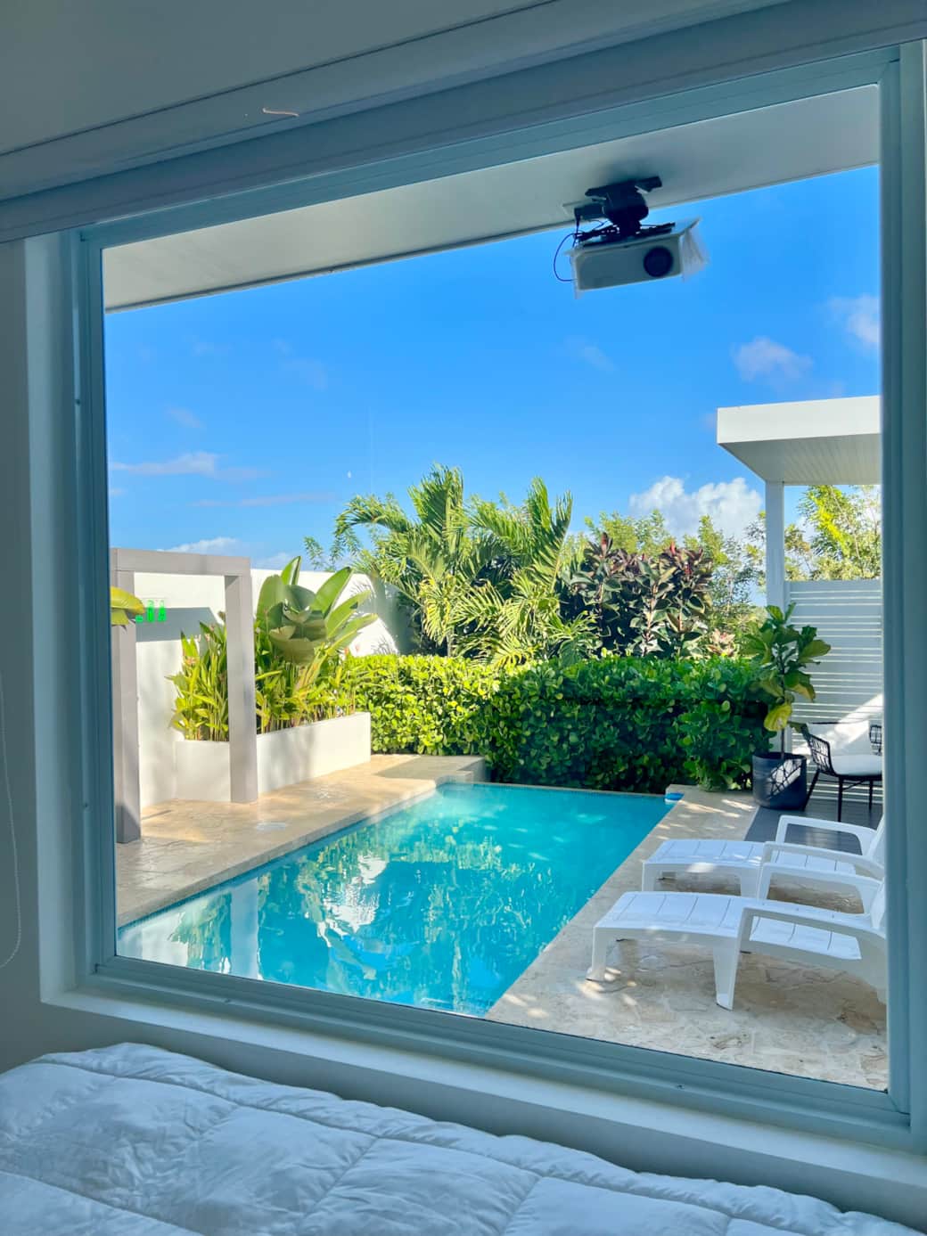 Pool, view from bed.