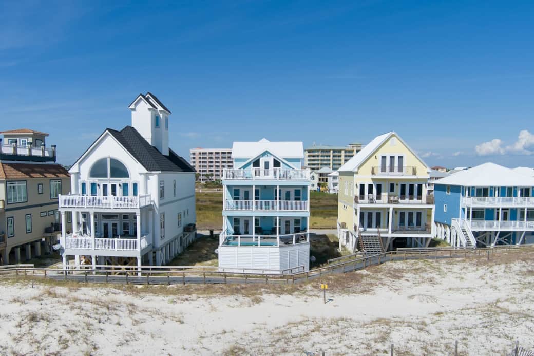 Picture from the beach looking at our home.  