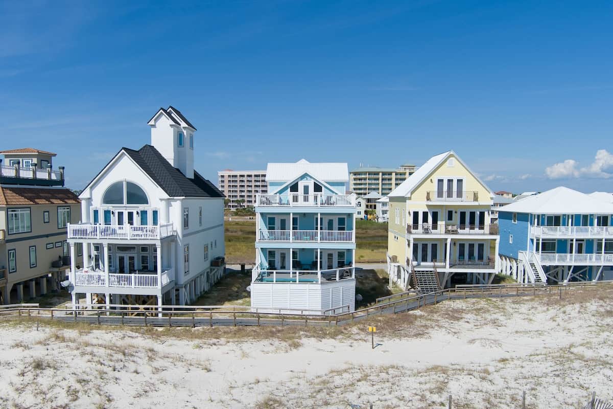 Picture from the beach looking at our home.  