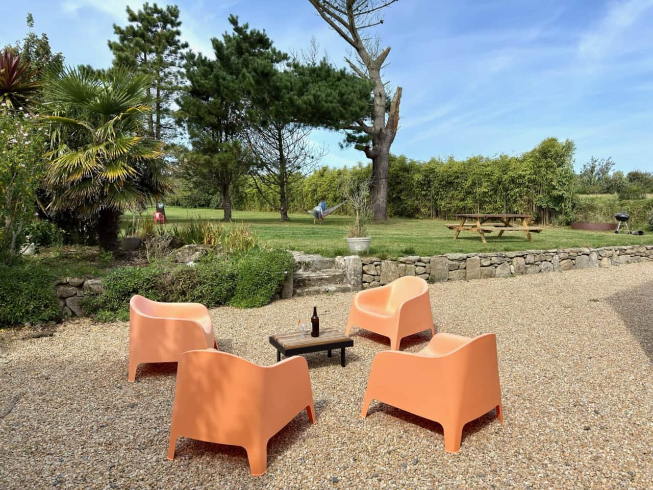 Garden table and chairs on the terrace