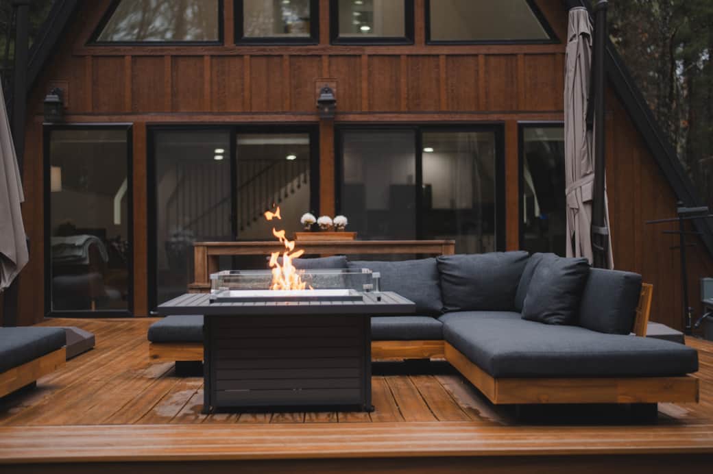 Enjoy some serenity with our fire table and casual conversation