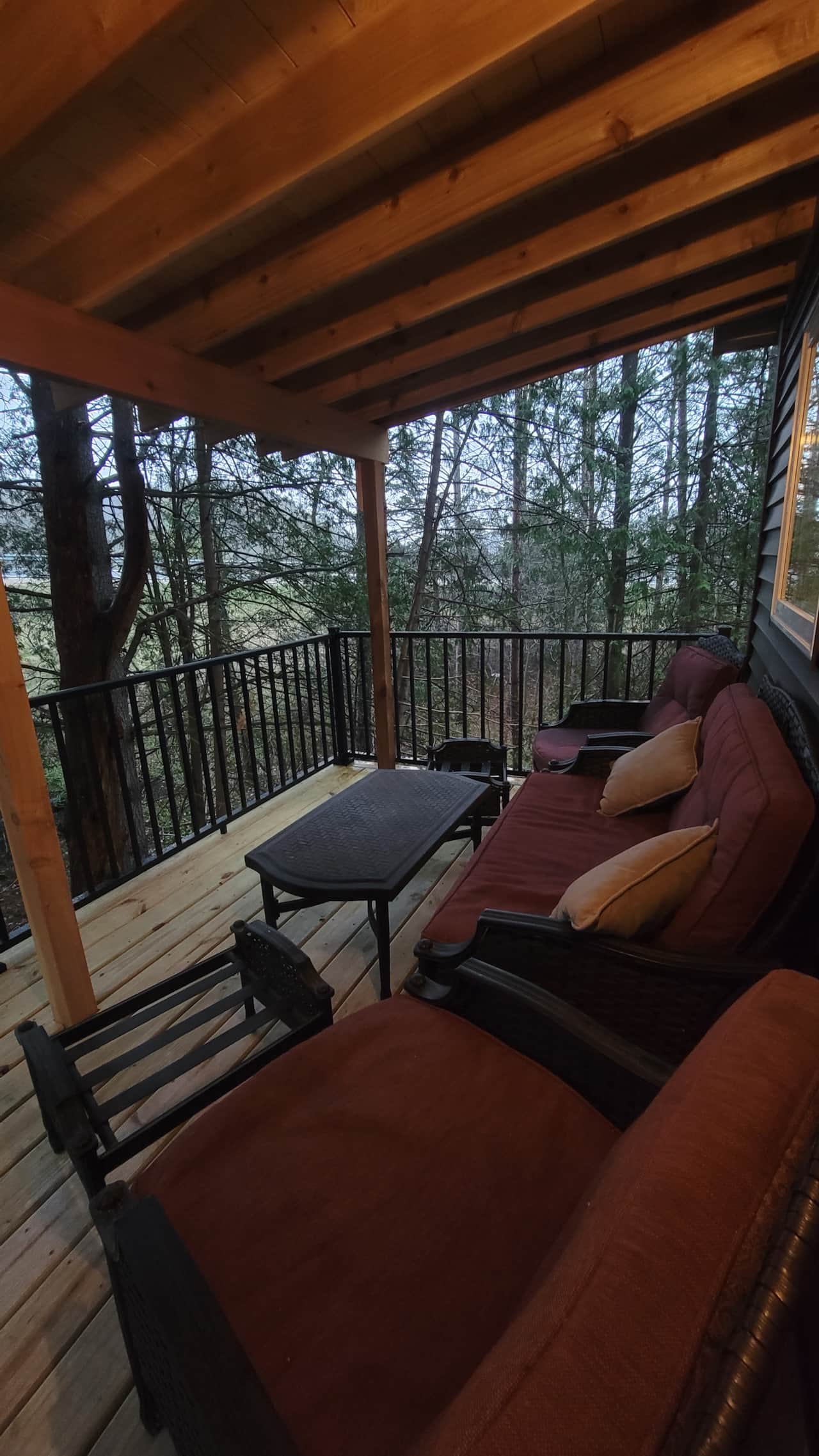 Porch on a rainy day.