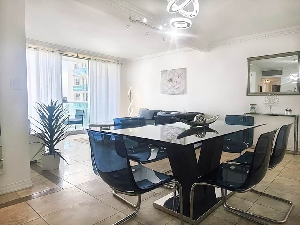Dining room and living room