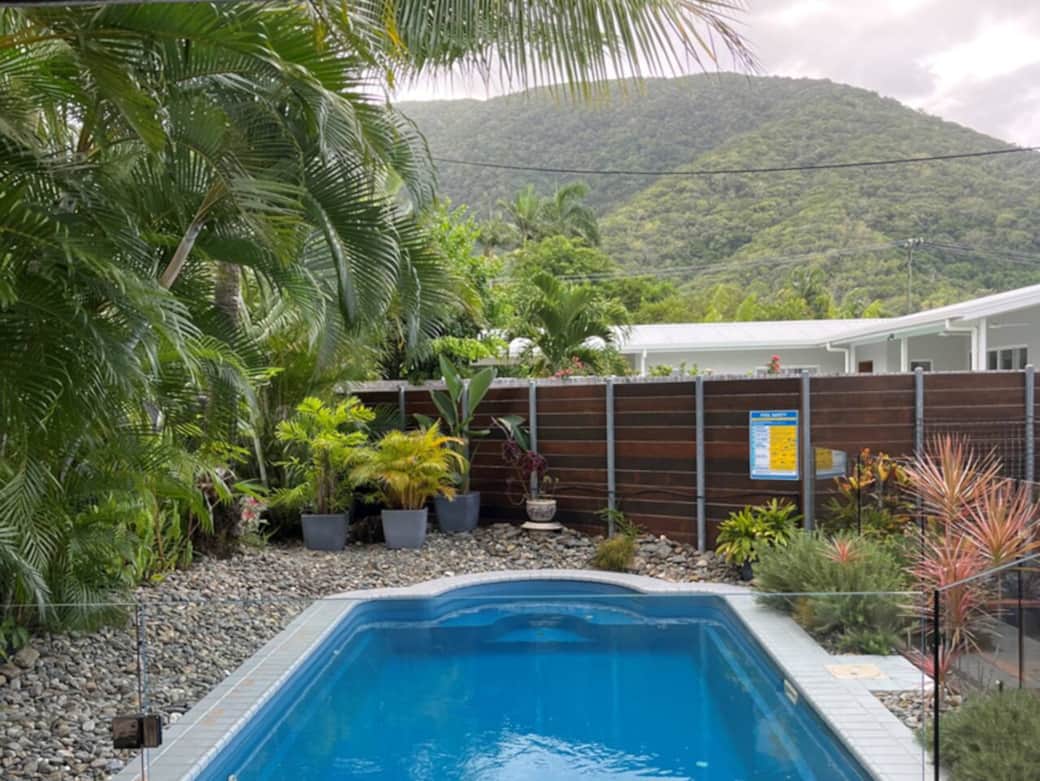 Spectacular mountain and rainforest views from the Cabana
