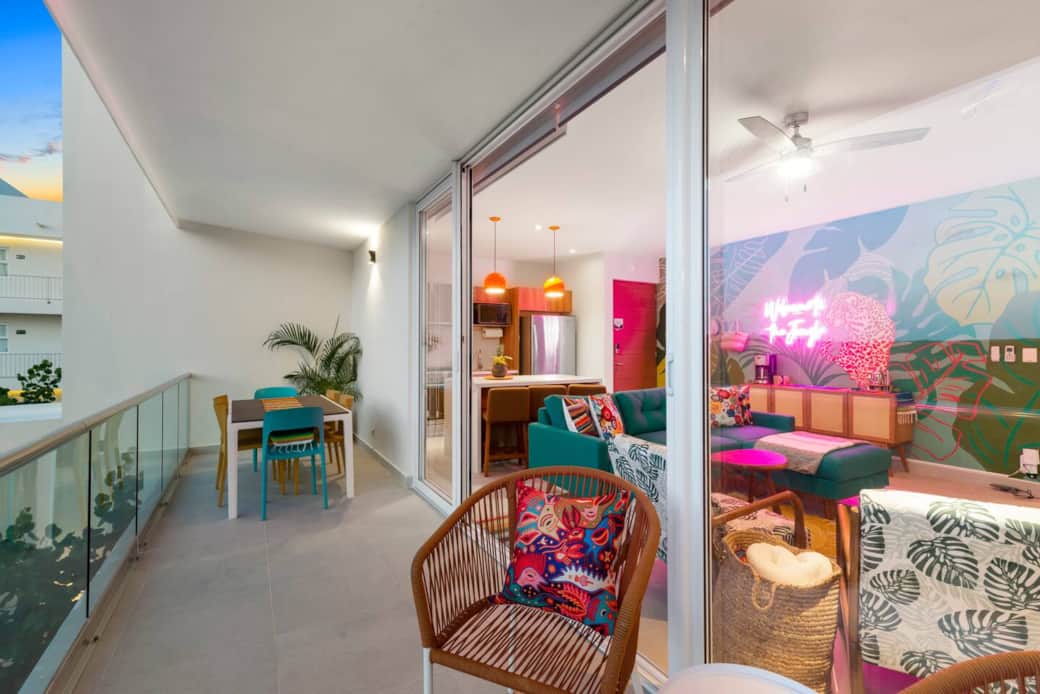 Your private balcony sits right in front of the living room and one of the bedrooms, offering easy access and beautiful jungle views anytime.