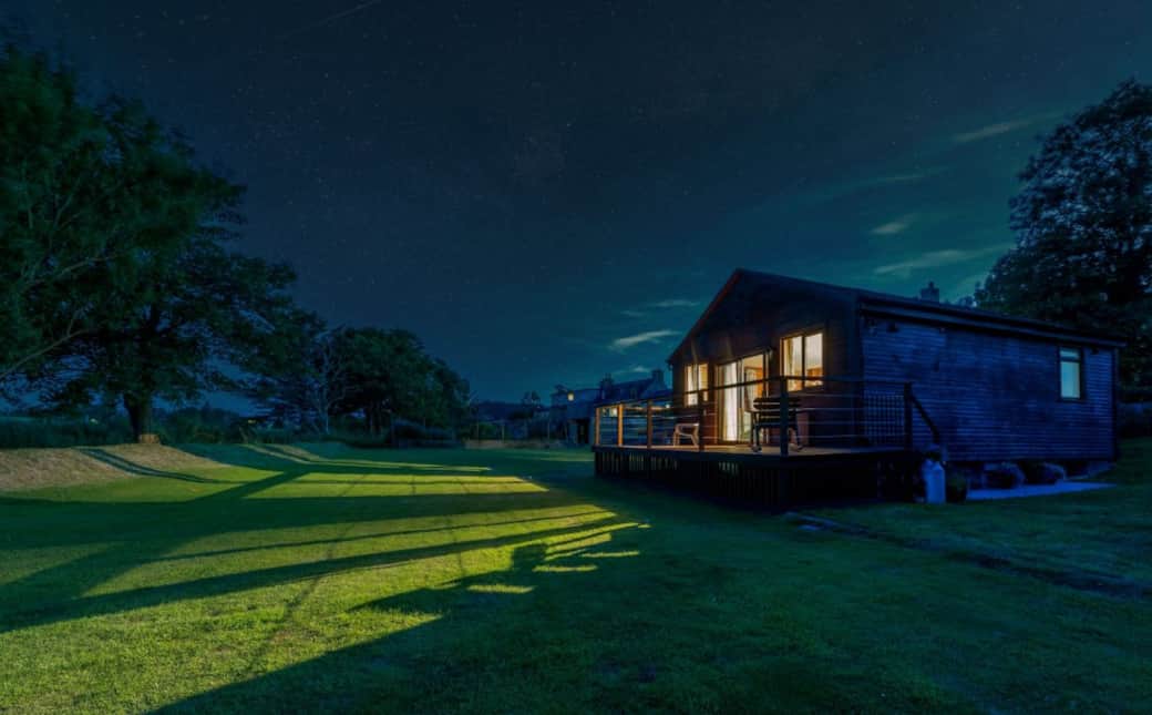 Cabin Nightime Shot Cabin Nightime Shot