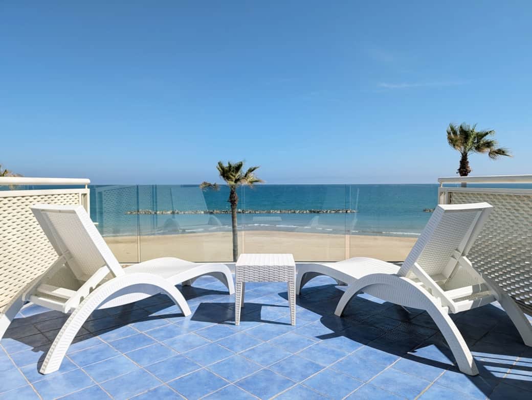 Private sea-view terrace at Terrazza Blu in Termoli
