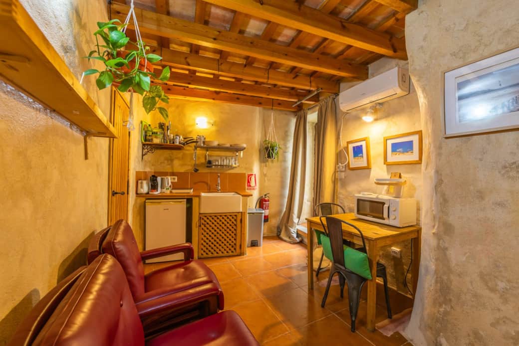 Tarifa chic secret patio living dining room