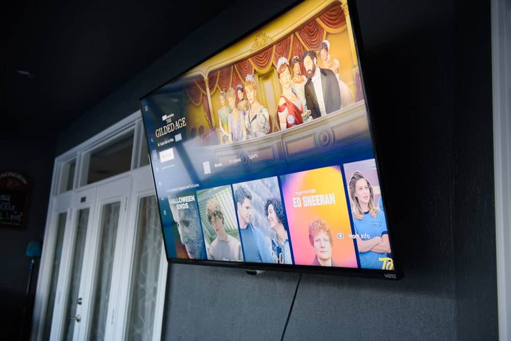 Watch your favorite shows & movies on the patio TV -- from the comfort of the cushioned chairs or pool