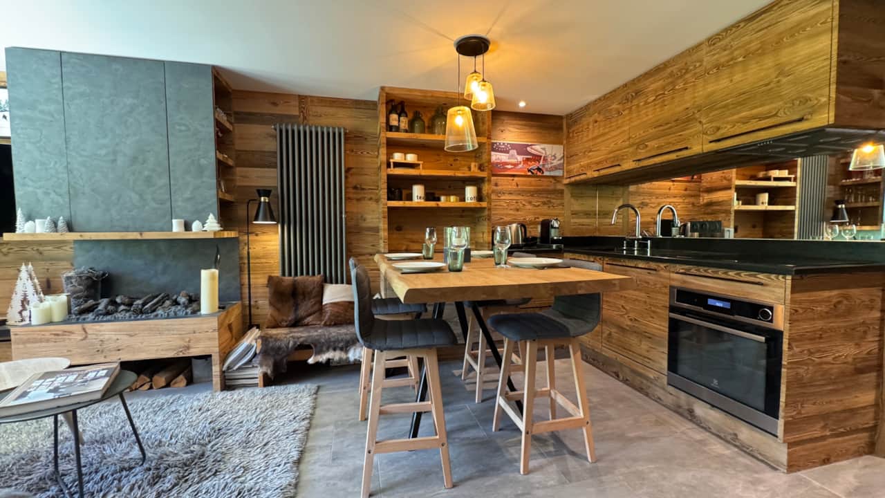 Living room - dining area, kitchen