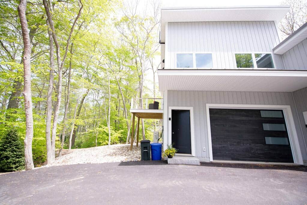 Loft entry is the door on the left