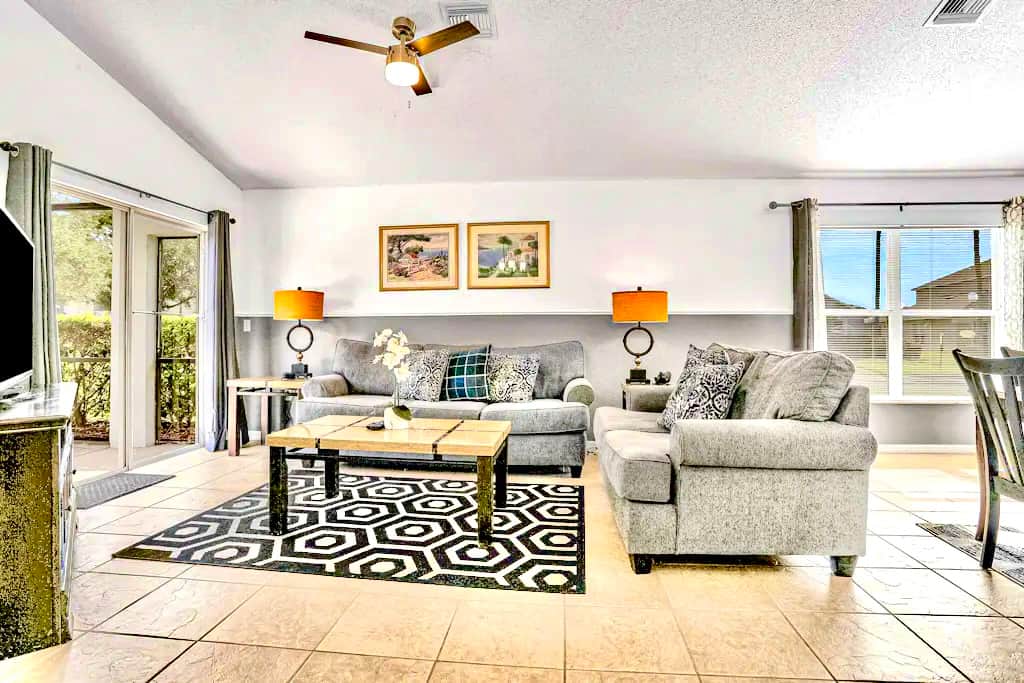 Plenty of comfortable seating with direct access to the pool and deck space