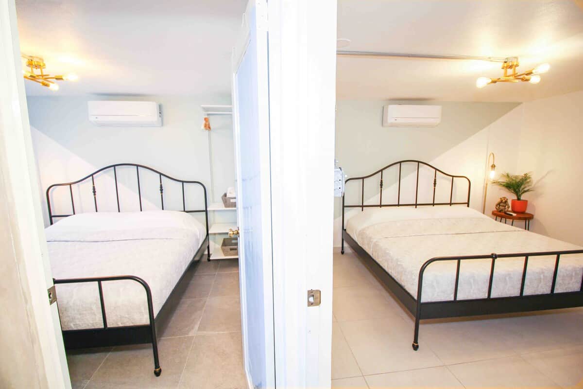 View of both bedrooms