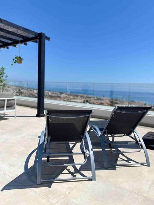 View from the sunchairs at the rooftop terrace  - Idilia (Rincon | Malaga)