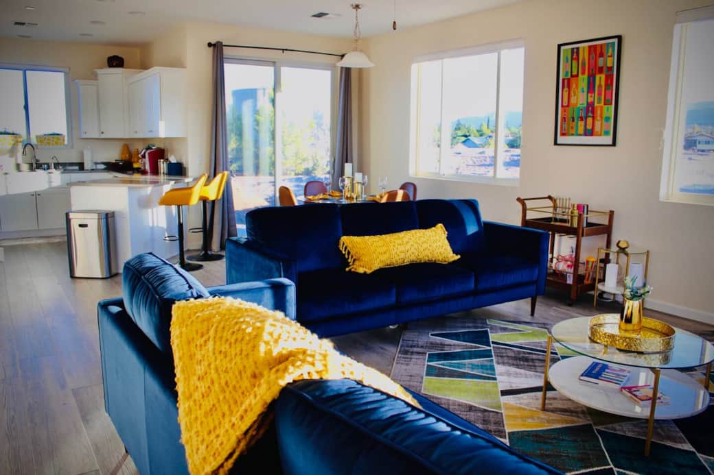 Living Area features a fun, modern design and clean well maintained furniture.