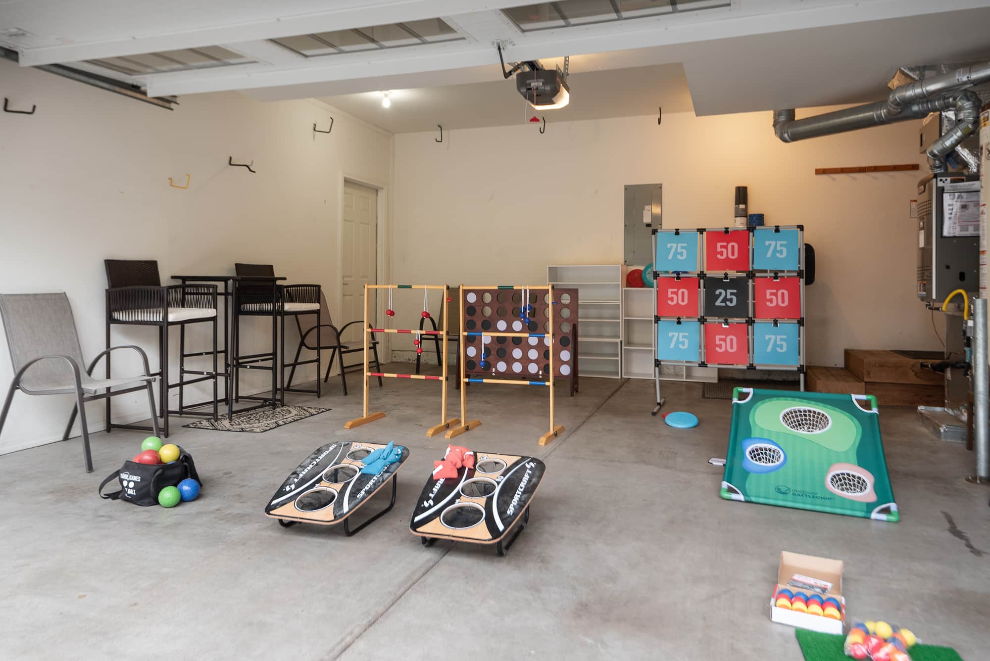 Our garage game room for all season full (always adding new ones)