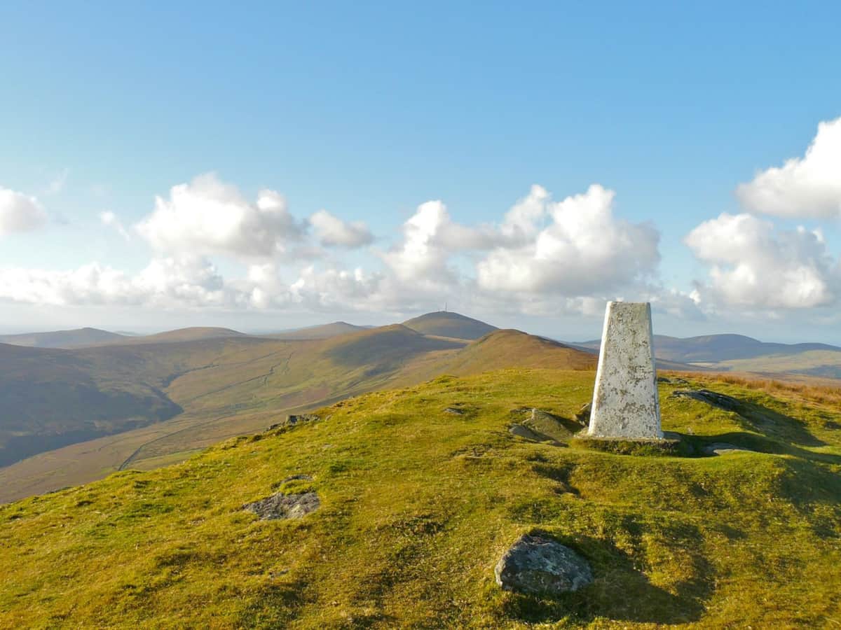 The view from Snaefell summit on a clear day