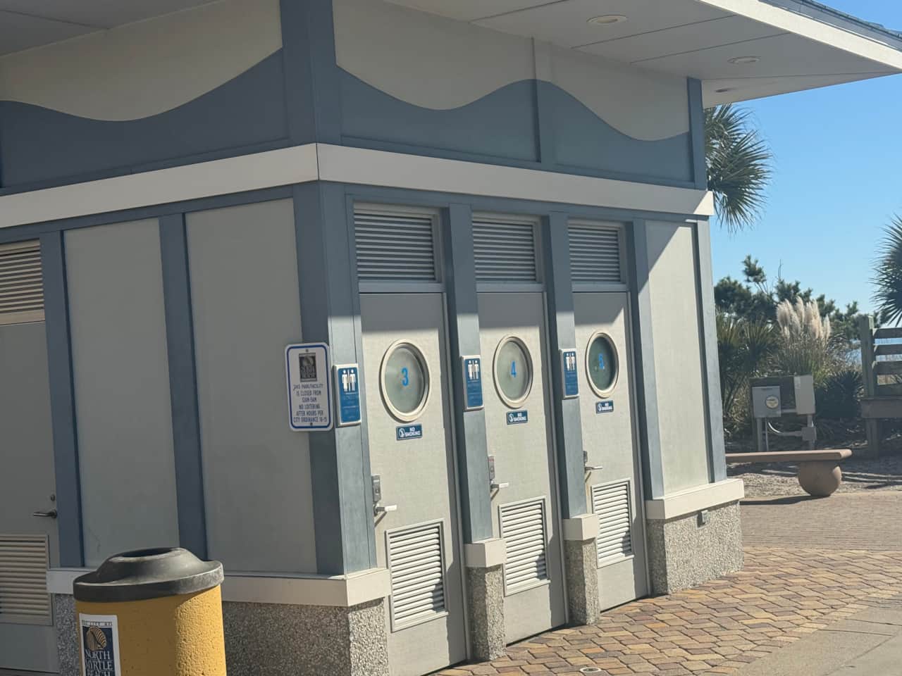 Bathrooms at nearby beach access