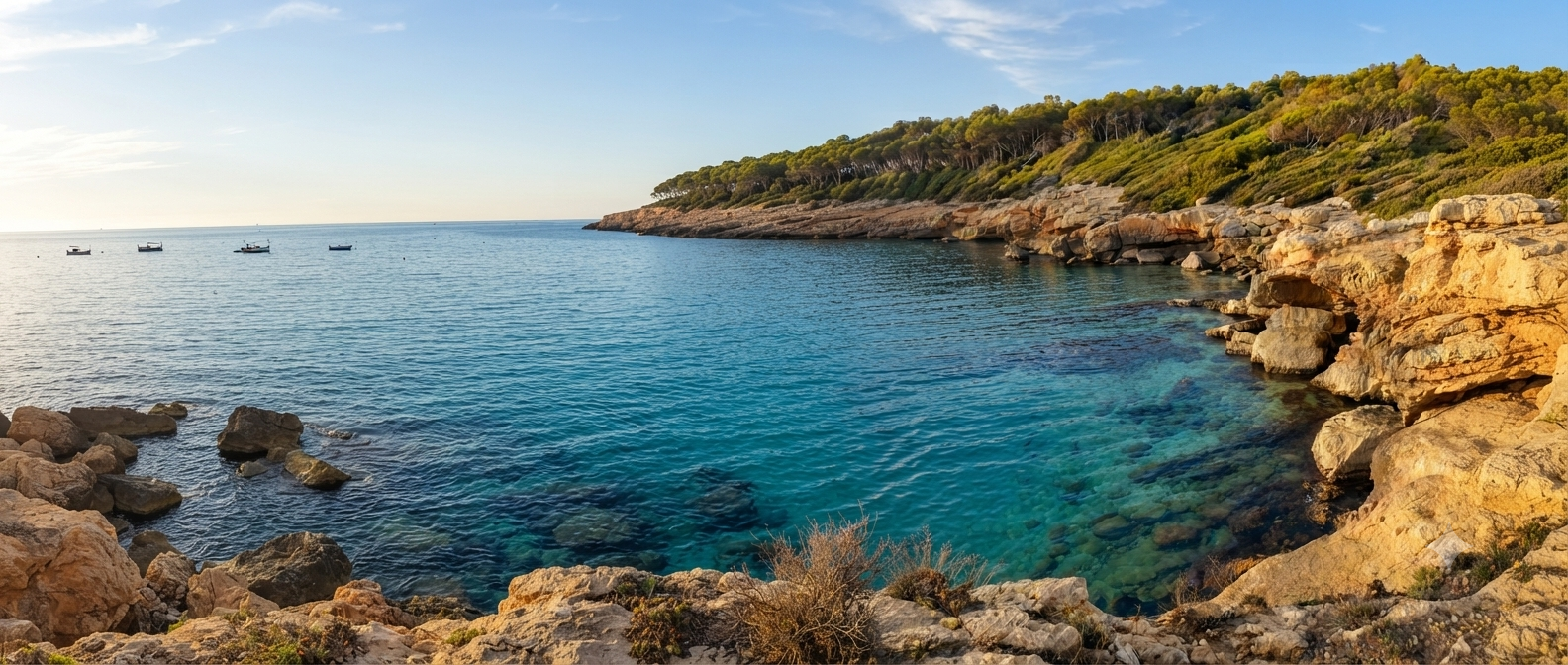 Bosc de la Marquesa and Mediterranean coast near Tarragona