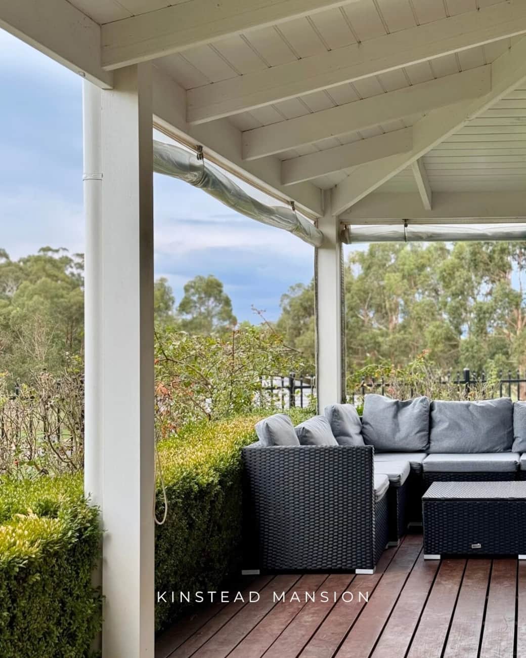 Outdoor lounge by the garden
