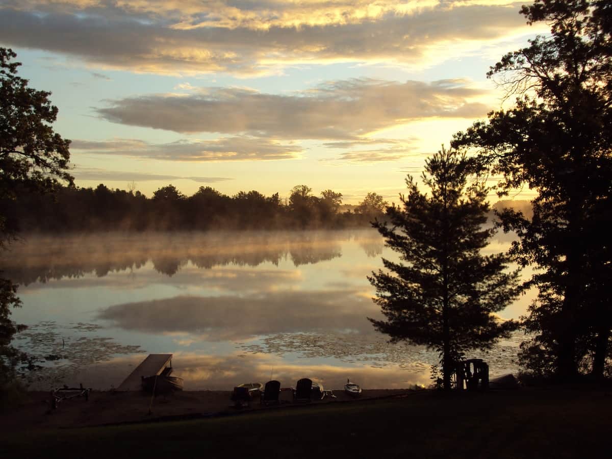 Dayton Lake at dawn.