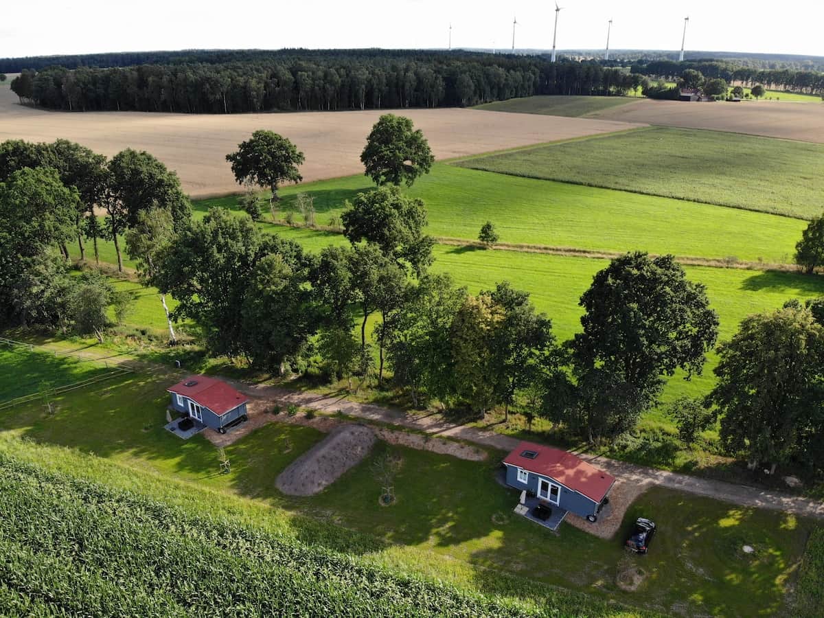 Luftaufnahme des Grundstücks in der Lüneburger Heide