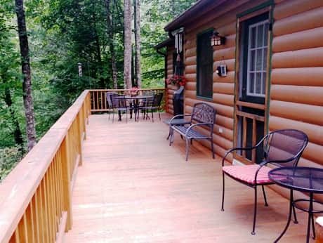 Upper deck, other side overlooks the creek.