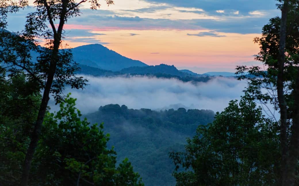 View of the sunrise from the living room View of the sunrise from the living room