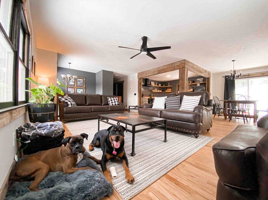 The large living room for you and your friends and family to relax after a day of adventures.