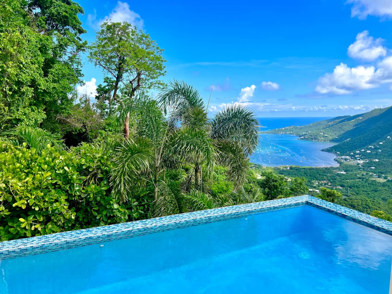 Views of Coral Bay from the pool