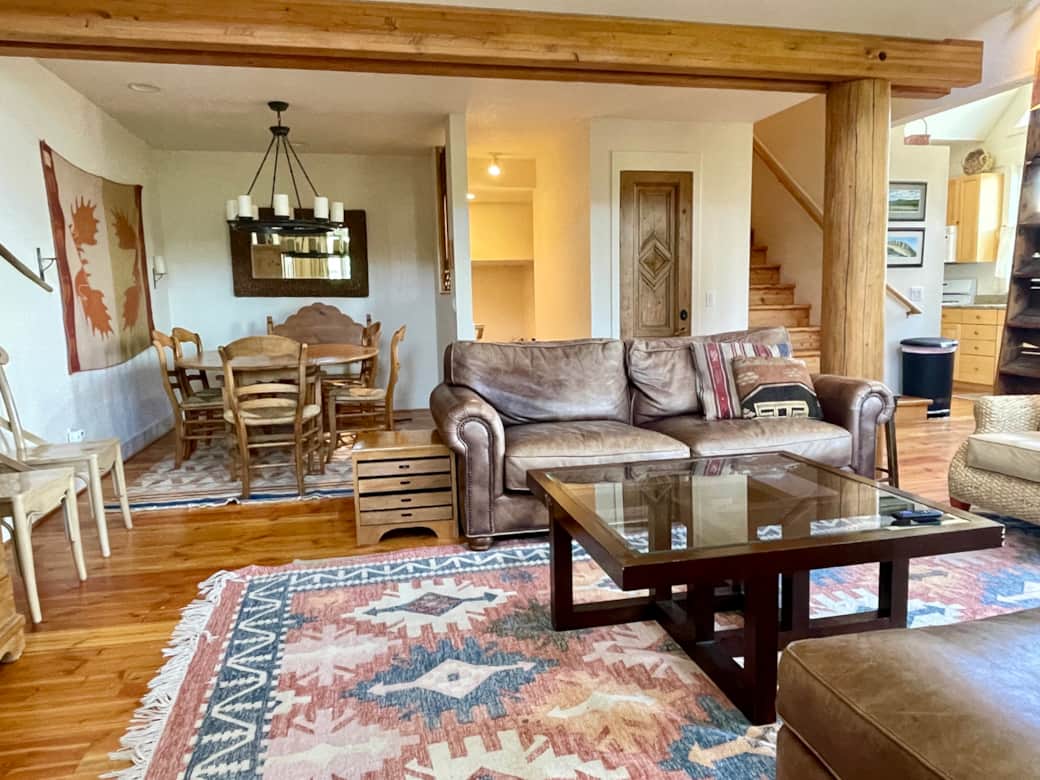 Living room and dining area