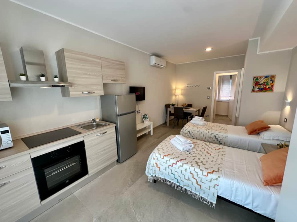 Living room and sleeping area