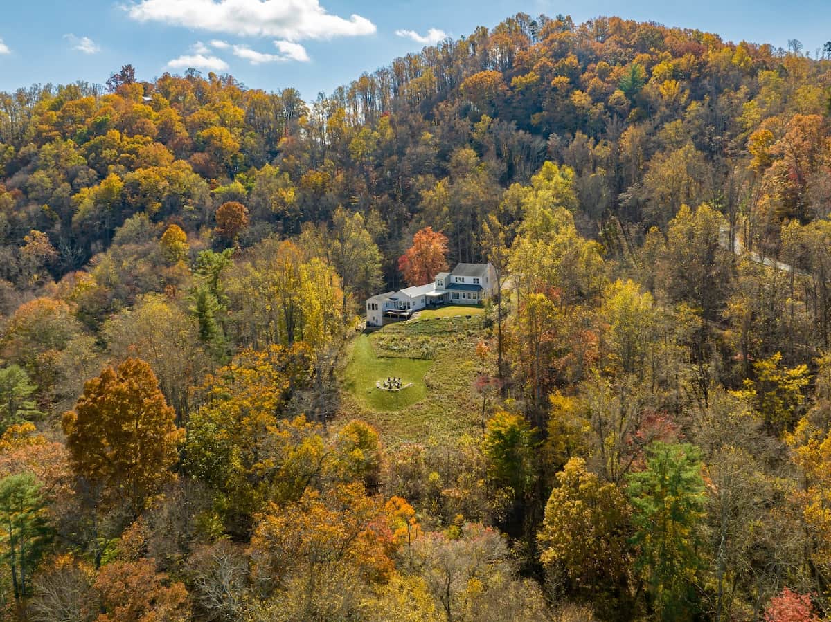 10 Acres provides Abundant Privacy, while being just a few minutes drive from all the Asheville area has to offer.