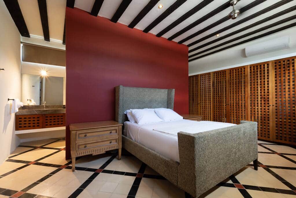 Upstairs bedroom and bathroom