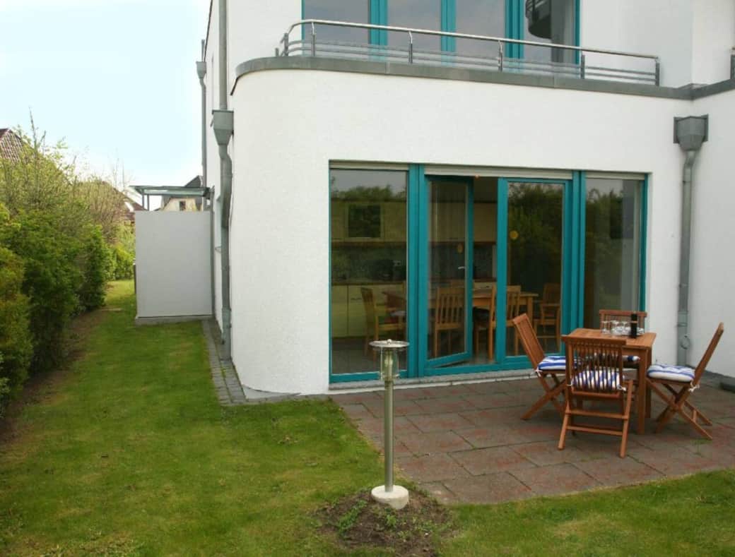 Blick auf die Wohnung vom Garten 