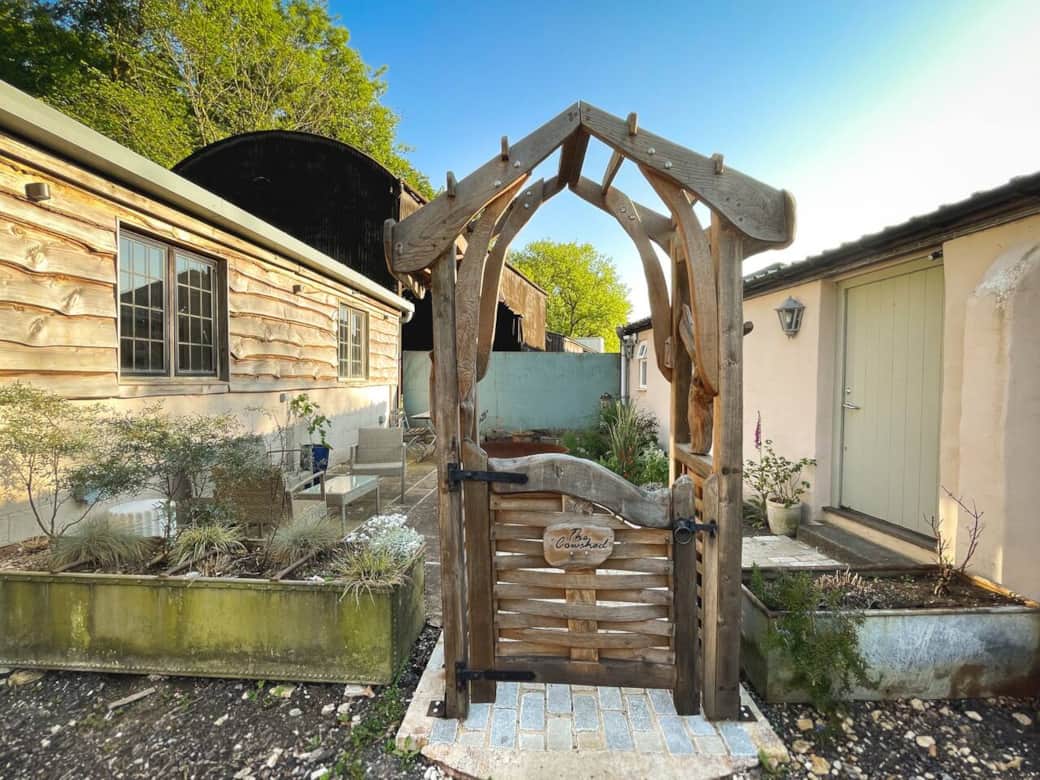 Entrance gate to the  Cowshed and it's private garden.