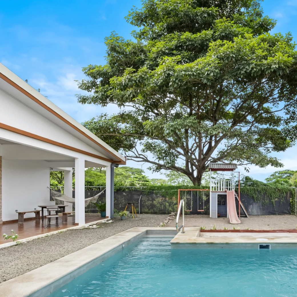 Modern, practical and surrounded by nature. Playground for kids