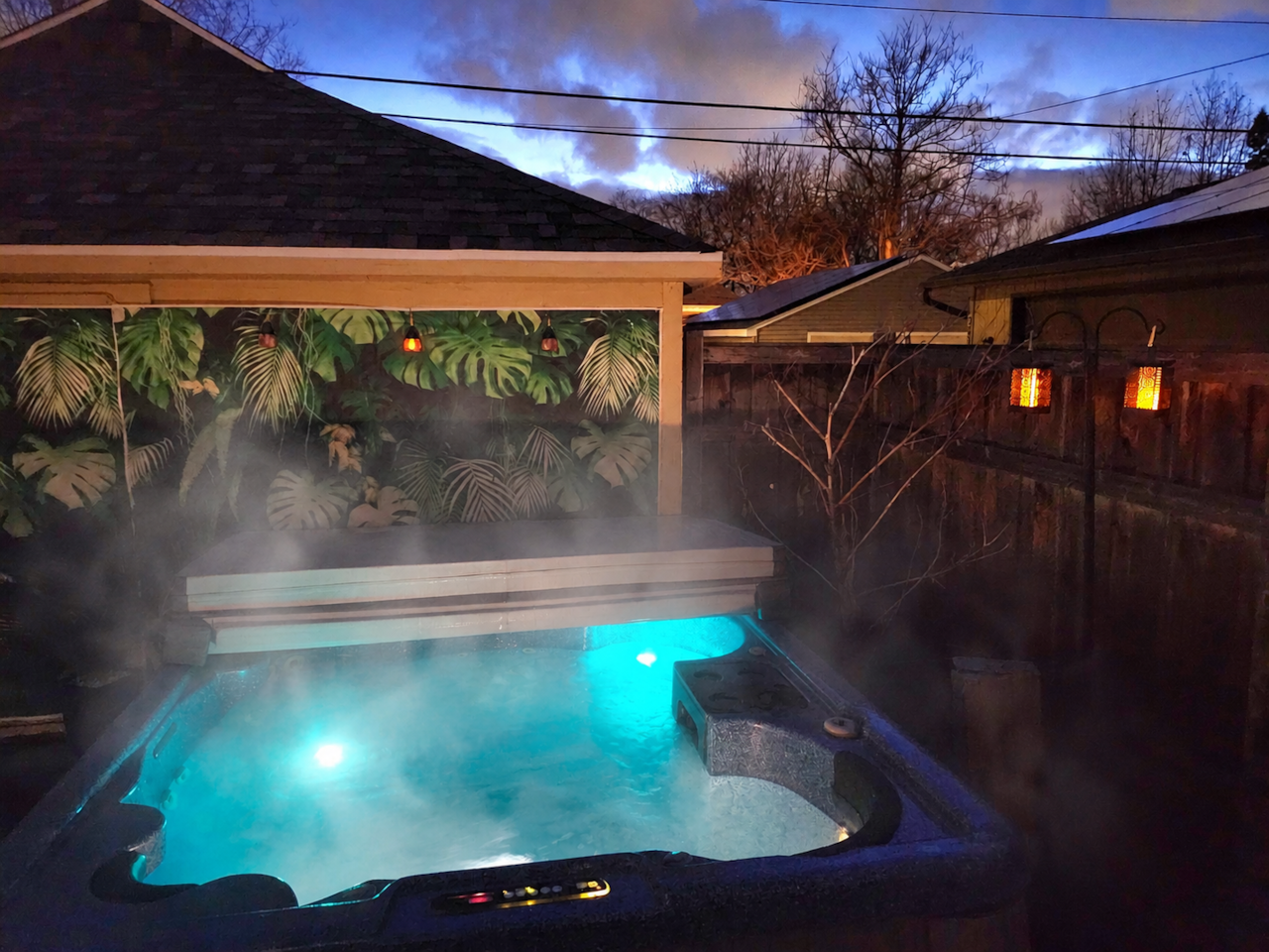 Soak your muscles in a private hot tub