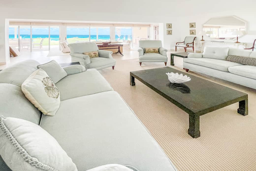 Living room with ocean views