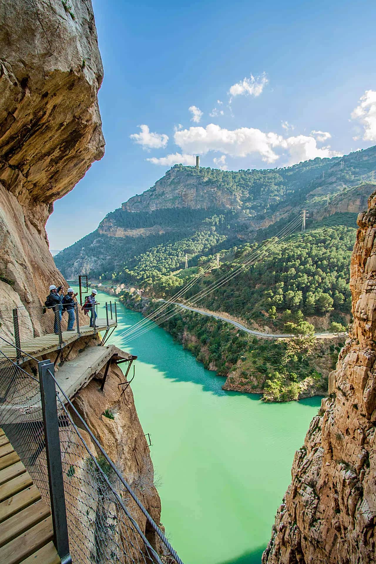 Caminito del Rey with spectacular walkways along the cliffside