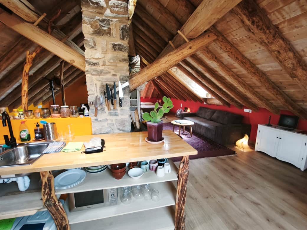 Open kitchen area