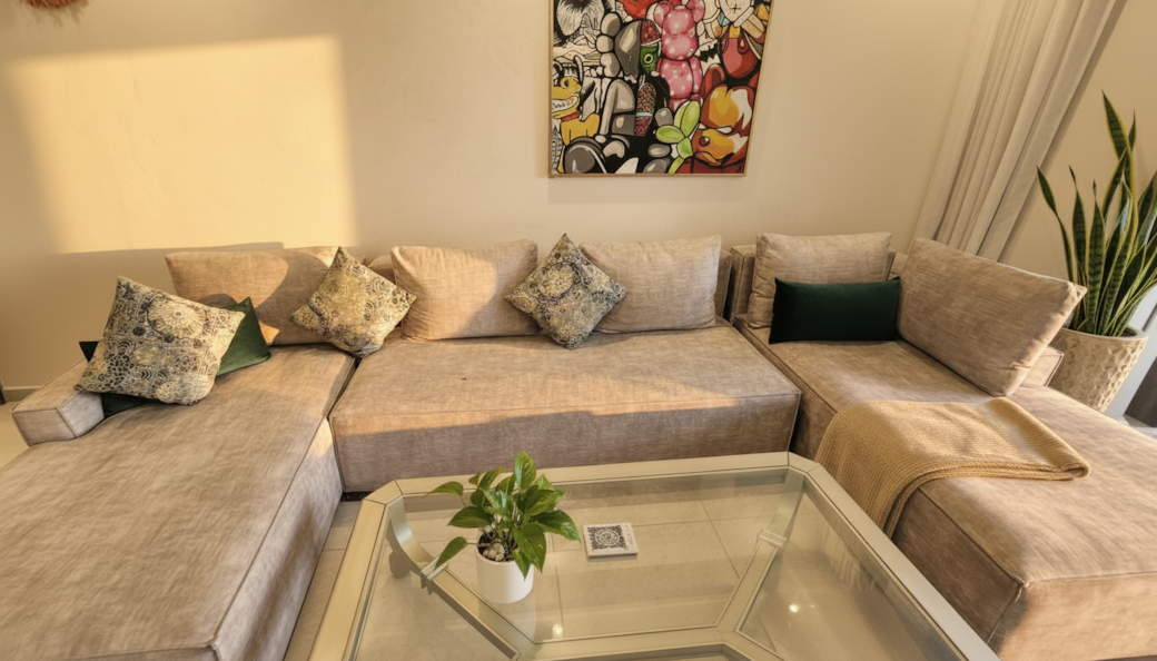 Contemporary Living Room with Art Contemporary Living Room with Art