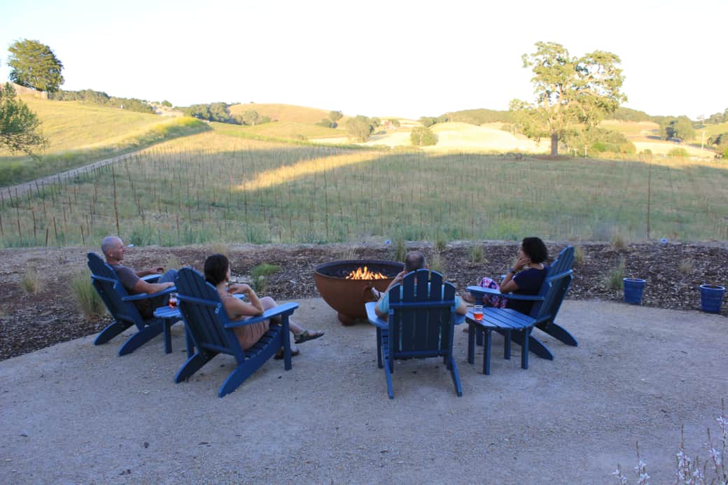 Happy hour by the fire pit