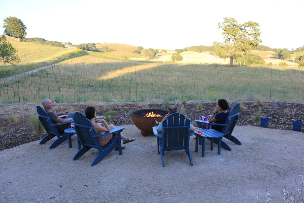 Happy hour by the fire pit