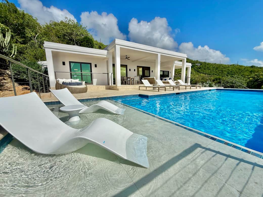 Lounge in the pool chairs Lounge in the pool chairs