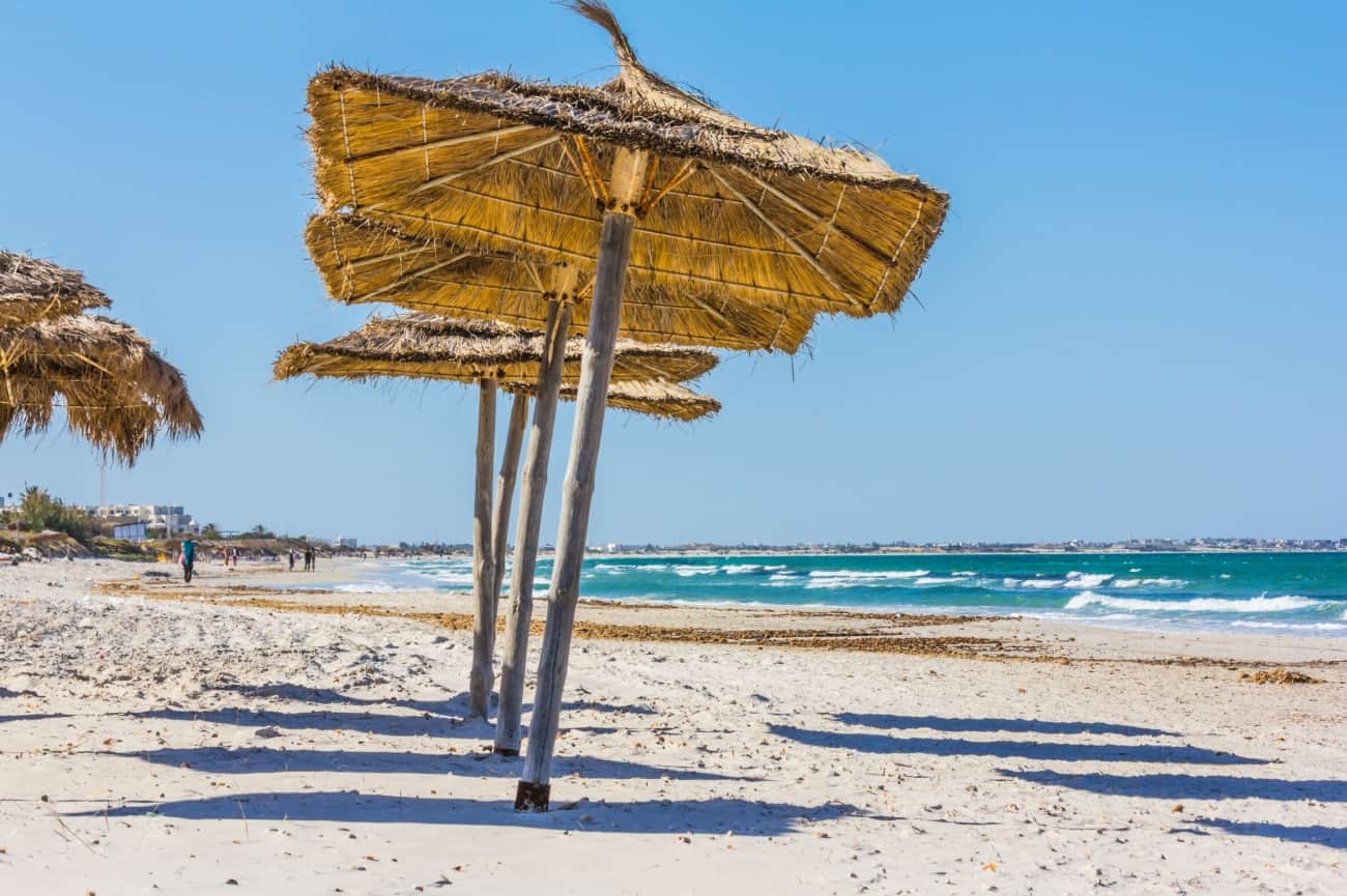 Plage de la Corniche, Mahdia, Tunisie